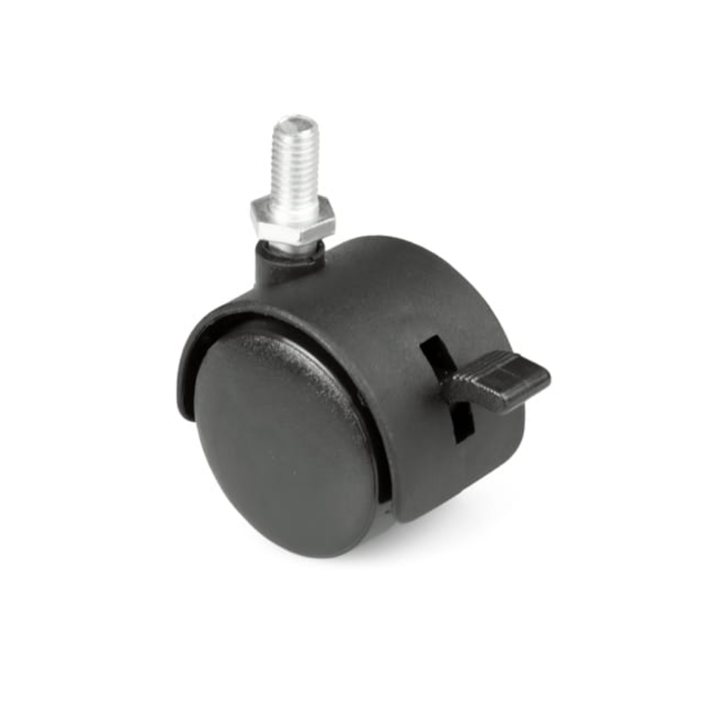 Nábytek plastové otočné kolo s roscí 8 mm a brzdou - Ø40 mm – Furnica