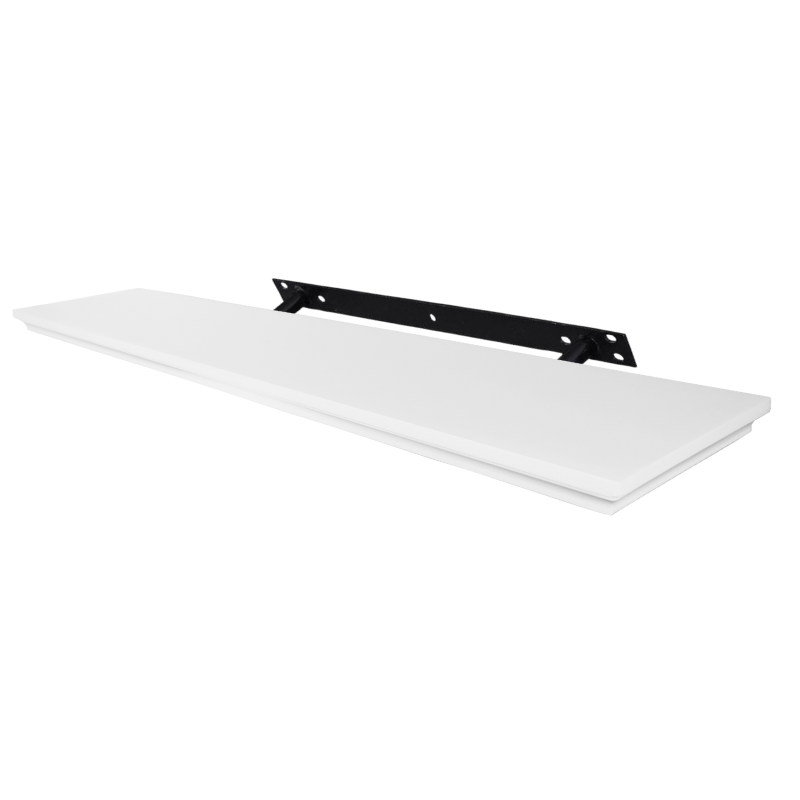 Klasická plovoucí police - balení po 3 - bílá - 80 cm