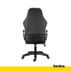 FABIO I - Kancelářská židle s prošívaným potahem z vysoce kvalitní mikrosítě - černá H121cm W66cm