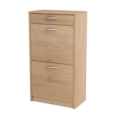JULIA - Botník na boty s 1 šuplíkem a 2 úložnými patry - Sonoma dub H92cm Š50cm H28cm