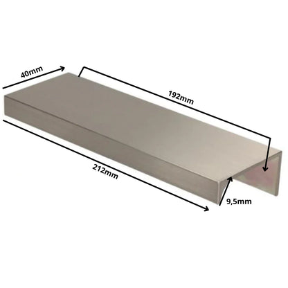 Profilová rukojeť Edge Grip FE06 192 mm (celková délka 212 mm) - kartáčovaná nerezová ocel