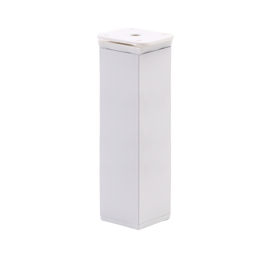Čtvercová noha nábytku 40x40mm - H150mm - Bílá