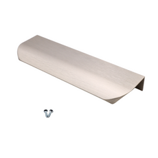 Okrajový úchop s kulatým profilem, délka 128 mm (celková délka 148 mm) - kartáčovaná ocel