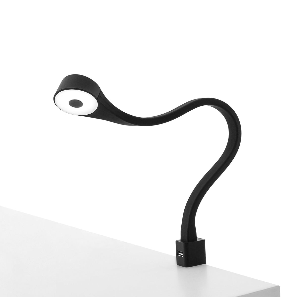 2 ložnice LED lampy s USB + napájecím zdrojem (F02) – Černá / Bílá zima – Furnica