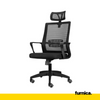 FABIO III - Kancelářská židle potažená vysoce kvalitním mikrosíťovým materiálem - černá V128cm Š66cm