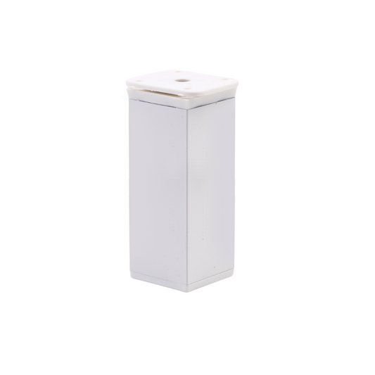Čtvercová noha nábytku 40x40mm - H100mm bílá – Furnica