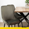 ALFREDO - Odolná židlička do jídelny / kanceláře s černými kovovými nohami - černá