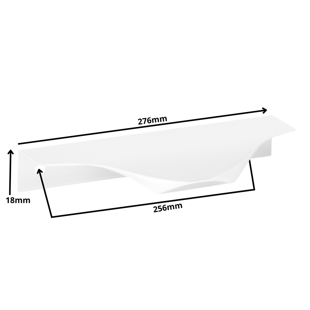 Profilová rukojeť Edge Grip UA04 256 mm (celková délka 276 mm) - bílá
