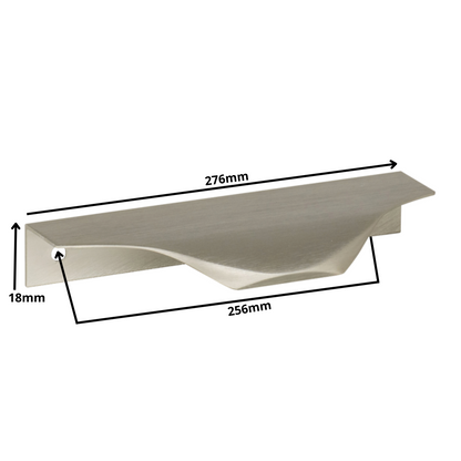 Profilová rukojeť Edge Grip UA04 256 mm (celková délka 276 mm) - kartáčovaná nerezová ocel