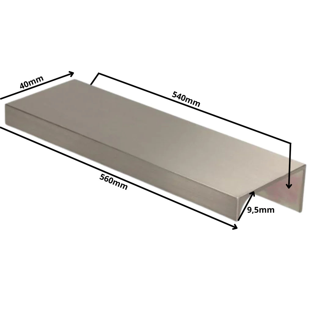 Profilová rukojeť Edge Grip FE06 540 mm (celková délka 560 mm) - kartáčovaná nerezová ocel