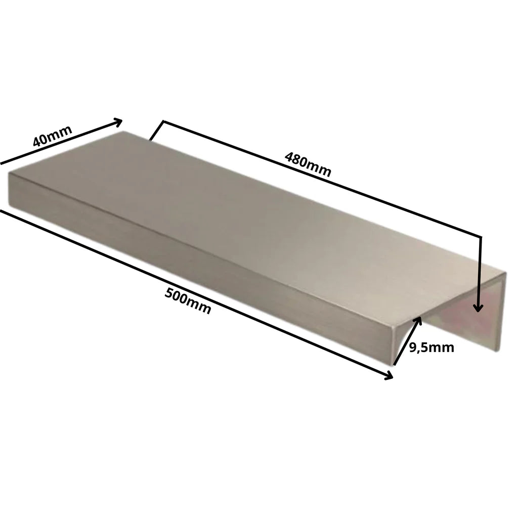Profilová rukojeť Edge Grip FE06 480 mm (celková délka 500 mm) - kartáčovaná nerezová ocel