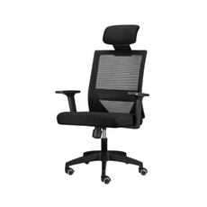 FABIO IV - Kancelářská židle potažená vysoce kvalitním mikrosíťovým materiálem - černá H125cm W68cm