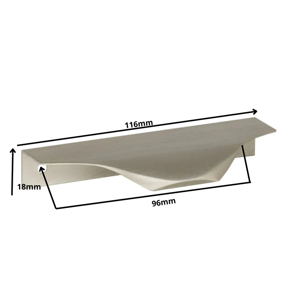 Profilová rukojeť Edge Grip UA04 96 mm (celková délka 116 mm) - kartáčovaná nerezová ocel