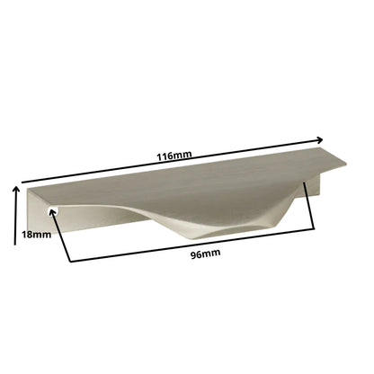 Profilová rukojeť Edge Grip UA04 96 mm (celková délka 116 mm) - kartáčovaná nerezová ocel