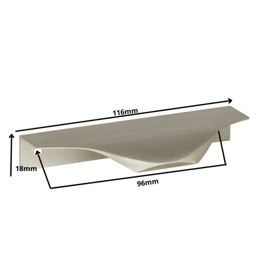 Profilová rukojeť Edge Grip UA04 96 mm (celková délka 116 mm) - kartáčovaná nerezová ocel