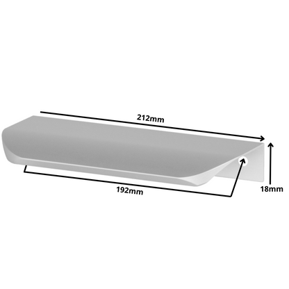 Hranový úchytný profil UA02 192 mm (celková délka 212 mm) - hliník
