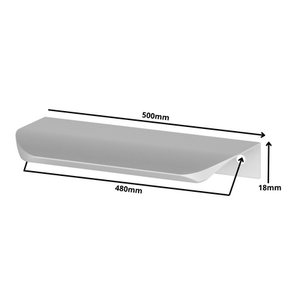 Hranový úchytný profil UA02 480 mm (celková délka 500 mm) - hliník