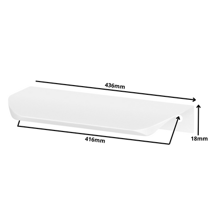Hranový úchytný profil UA02 416 mm (celková délka 436 mm) - bílá