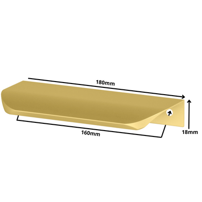 Hranový úchytný profil UA02 160 mm (celková délka 180 mm) - zlatá