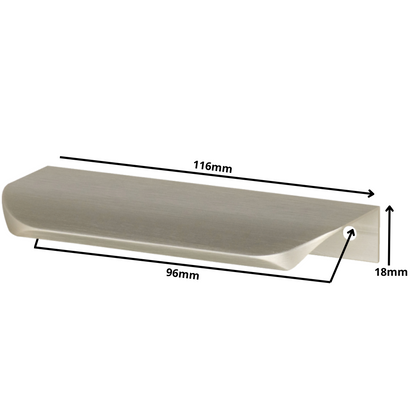 Profilová rukojeť Edge Grip UA02 96 mm (celková délka 116 mm) - kartáčovaná nerezová ocel
