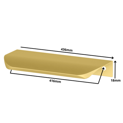 Hranový úchytný profil UA02 416 mm (celková délka 436 mm) - zlatá