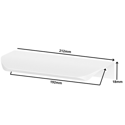 Hranový úchytný profil UA02 192 mm (celková délka 212 mm) - bílá