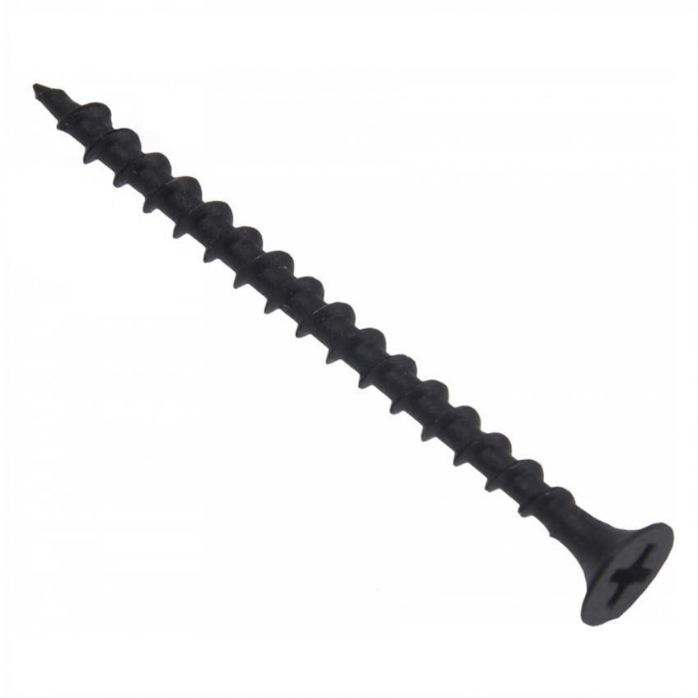 Dřevěné šrouby Phillips PH2 3,5x55mm černé (500 ks) – Furnica