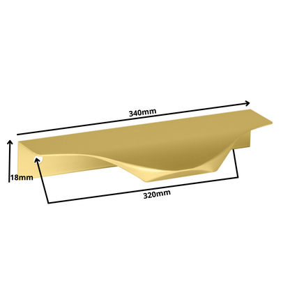 Profilová rukojeť Edge Grip UA04 320 mm (celková délka 340 mm) - zlatá