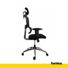 FILIPPO I - Kancelářská židle potažená vysoce kvalitním mikrosíťovým materiálem - černá H134cm W64cm