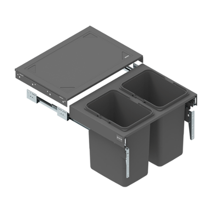 Výsuvný odpadkový koš na tříděný odpad - 2x15 l nebo 2x20 l - skříňka 60 cm