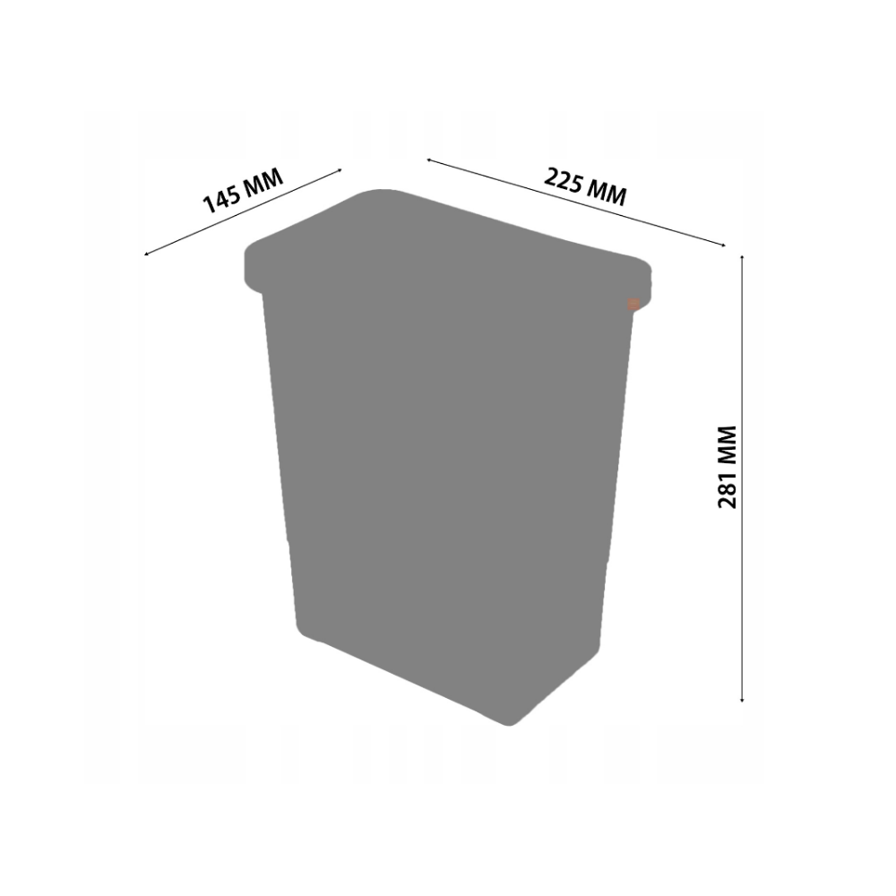 Koš na tříděný odpad s tlumeným zavíráním - 3x15 l + 1x6 l - skříňka 60 cm