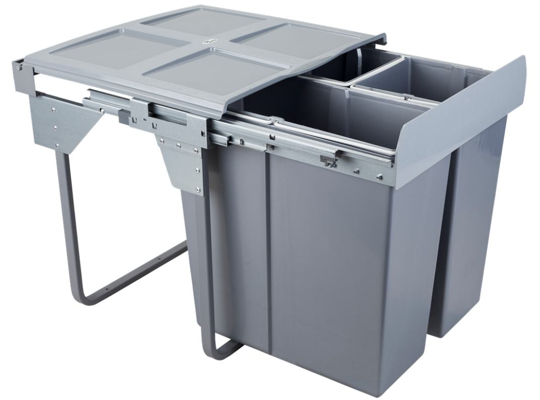 Výsuvný koš na tříděný odpad - 34 l + 2x17 l - skříňka 60 cm
