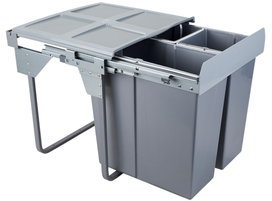 Výsuvný koš na tříděný odpad - 34 l + 2x17 l - skříňka 60 cm