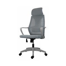 FEDERICO - Kancelářská židle s prošívaným potahem z vysoce kvalitní mikrosítě - šedá H123cm W65cm