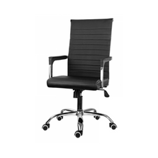 NICOLA - Kancelářská židle potažená vysoce kvalitní ekokoží - černá H115cm W64cm
