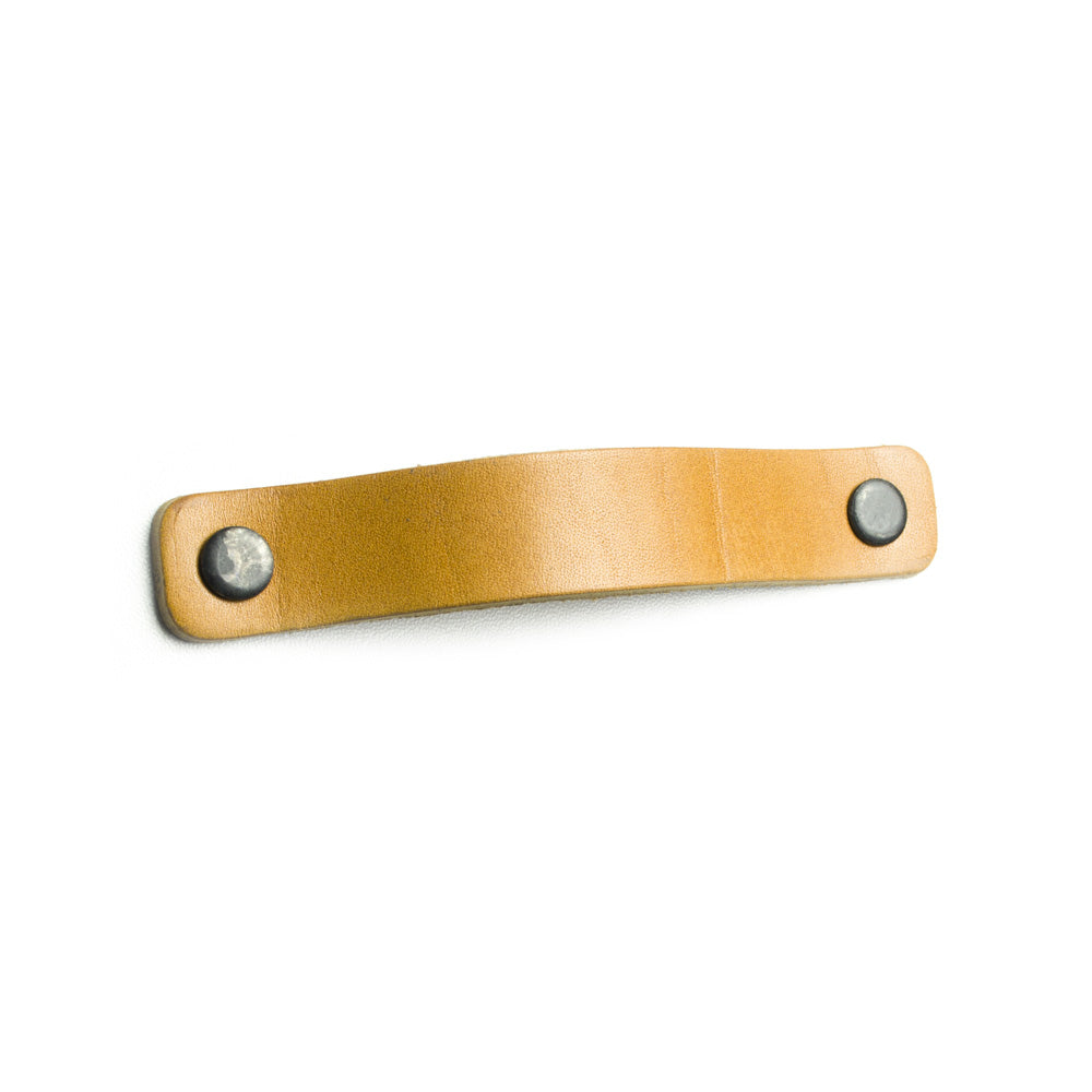 Kožená rukojeť obdélníková 96mm / 128mm / 160mm – Koňak / Černá – Furnica