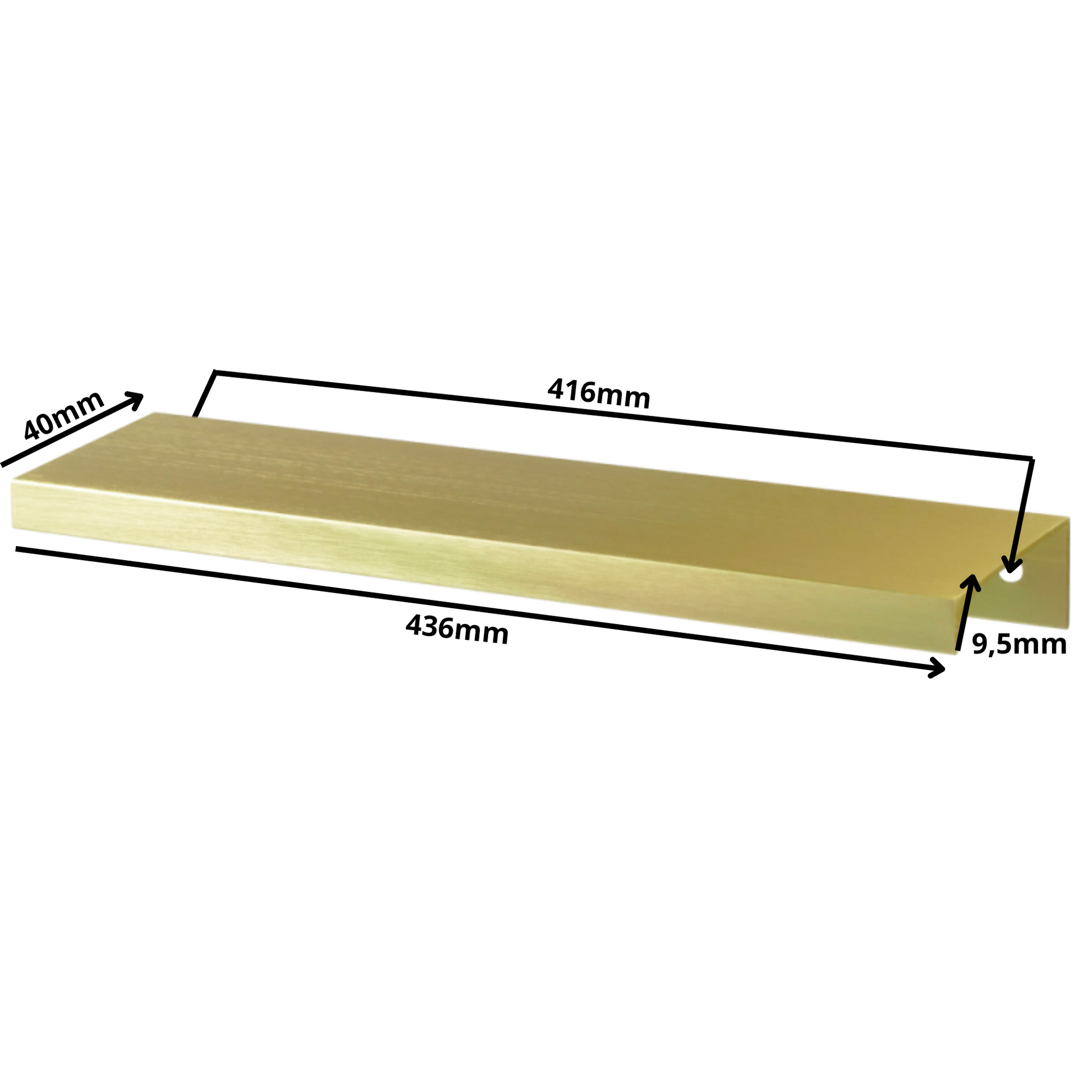 Profilová rukojeť Edge Grip FE06 416 mm (celková délka 436 mm) - zlatá