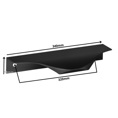 Profilová rukojeť Edge Grip UA04 320 mm (celková délka 340 mm) - matná černá