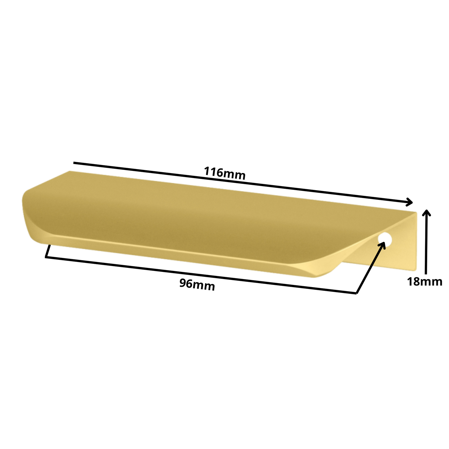 Profilová rukojeť Edge Grip UA02 96 mm (celková délka 116 mm) - zlatá