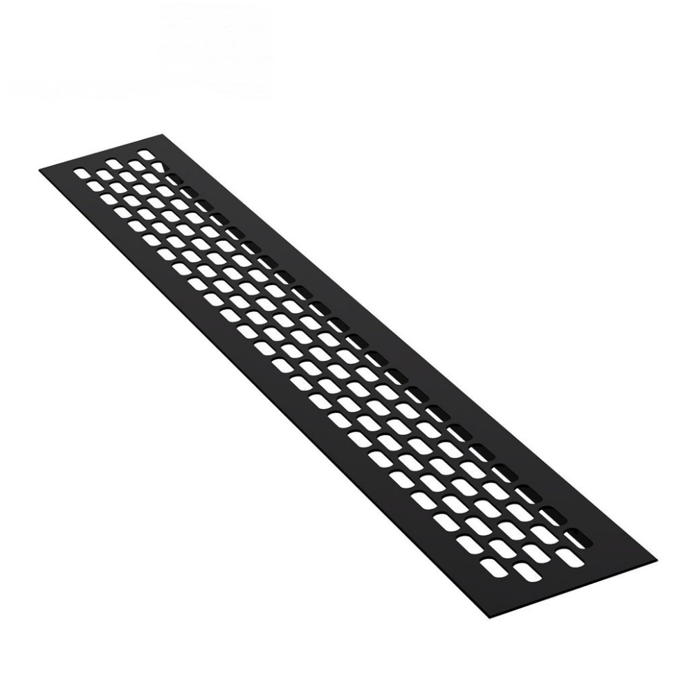 Hliníková větrací mřížka 480x80mm - černá – Furnica