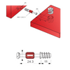 Cam Dowel 28mm s evropským šroubovým závitem - 100 ks