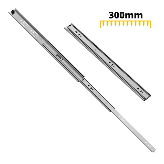 Výsuvné lišty s kuličkovými ložisky 300 mm - H35 (pravá a levá strana)