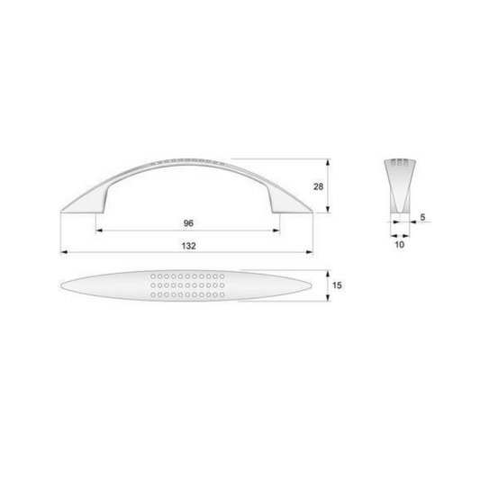 Nábytková rukojeť 96mm UZ01 - Satin (2) – Furnica