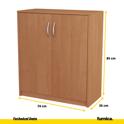 JULIA - Skříňka s policemi - 2 dveře - Olše V85cm Š74cm H35cm