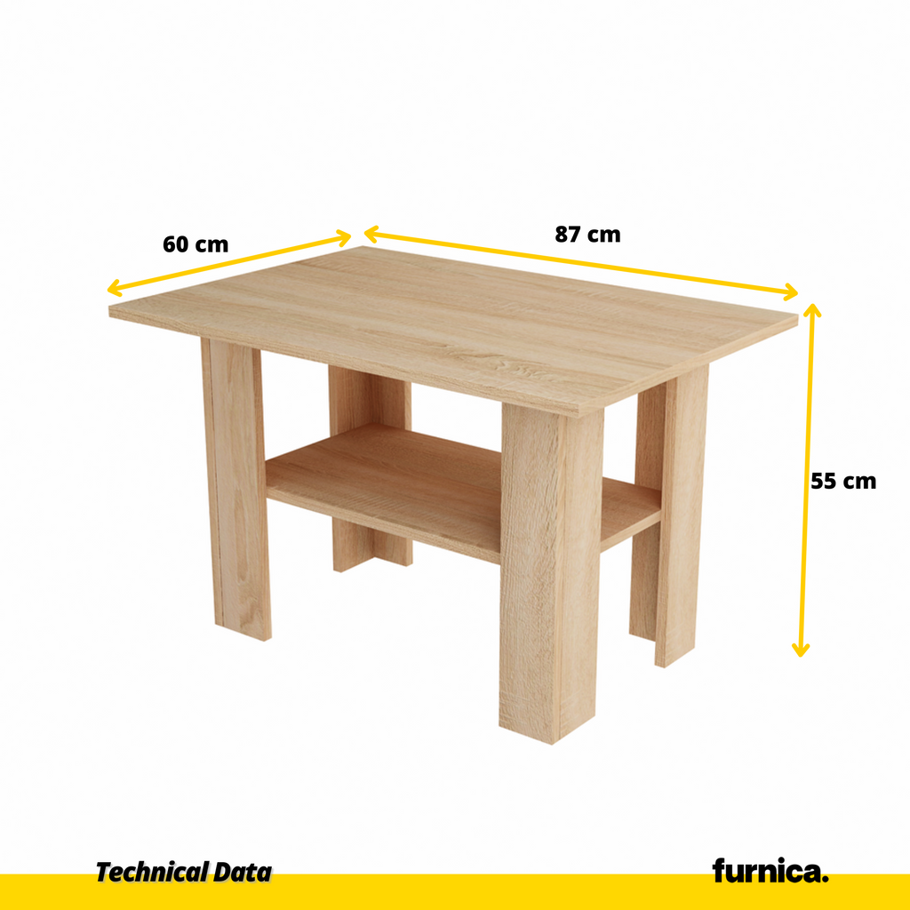 DYLAN - Konferenční stolek - Sonoma dub V55cm Š87cm H60cm