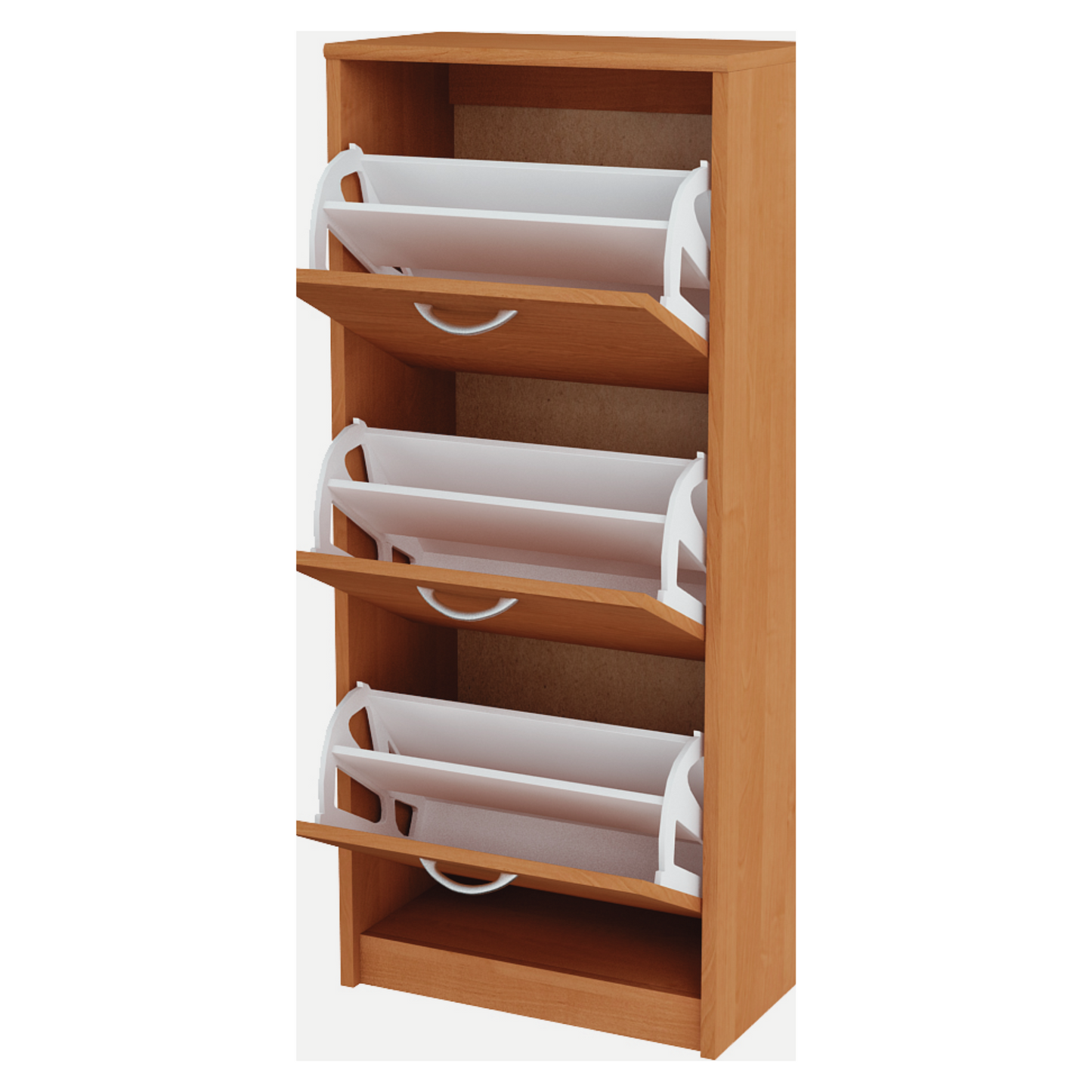 JULIA - Botník na boty - úložný prostor se 3 patry - ořechový H116cm Š50cm H28cm