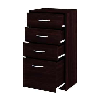 JULIA - Komoda se 4 zásuvkami - Skříň na uložení oblečení do ložnice - Wenge - V85cm Š45cm H35cm