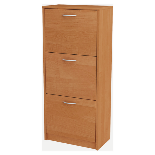 JULIA - Botník na boty - úložný prostor se 3 patry - ořechový H116cm Š50cm H28cm