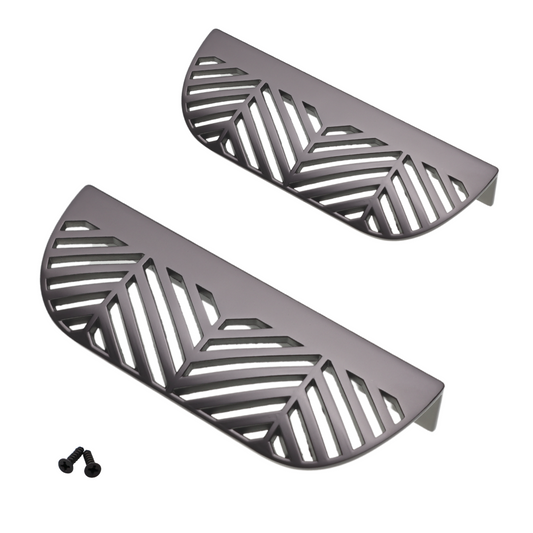 LEAF Edge Pull Nábytková rukojeť 64 mm (celková délka 118 mm) - perlově matný stříbrný