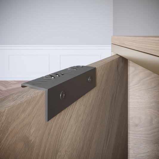 LEAF Edge Pull Nábytková rukojeť 64 mm (celková délka 118 mm) - perlově matný stříbrný (2) – Furnica